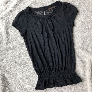 The Limited dots black sheer top